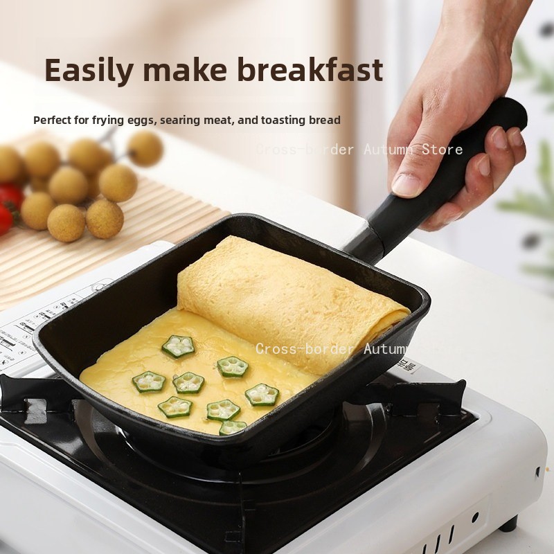 Niepowlekana żeliwna kwadratow – Home Cooking Egg Roll recenzja i cena